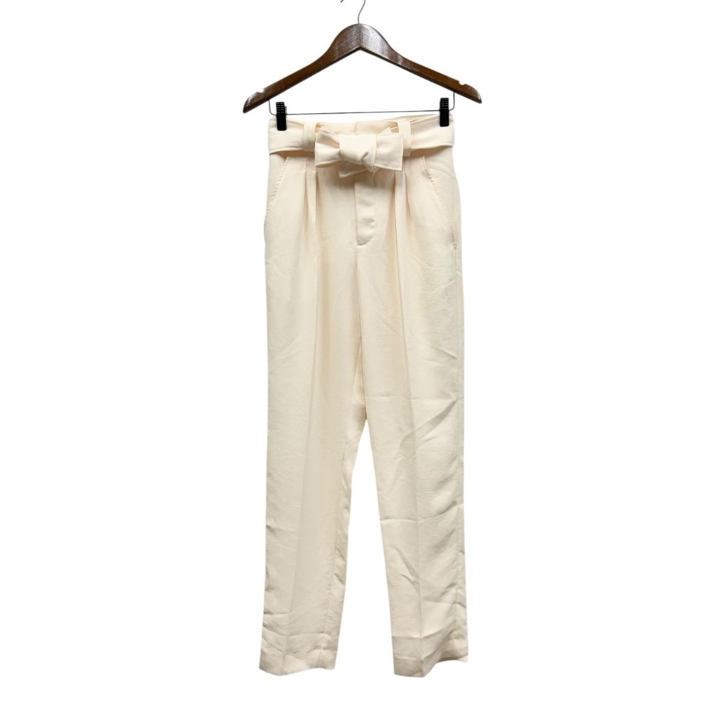 ba&sh Tied Waist Pleated Front Tiago Pants in Ecru size XS NWT
